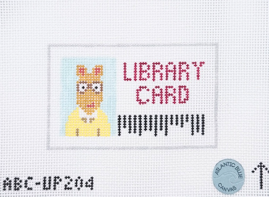 Aardvark Arthur Library Card Needlepoint Canvas