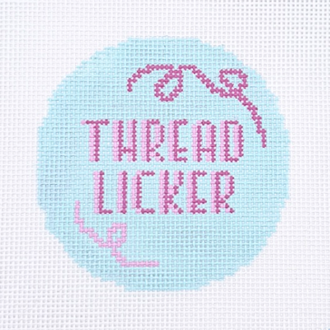 Thread Licker Round Needlepoint Canvas