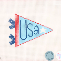 USA Flag Pennant Needlepoint Canvas