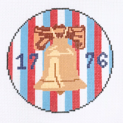 1776 Liberty Bell Round Needlepoint Canvas
