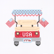 USA Golf Cart Needlepoint Canvas