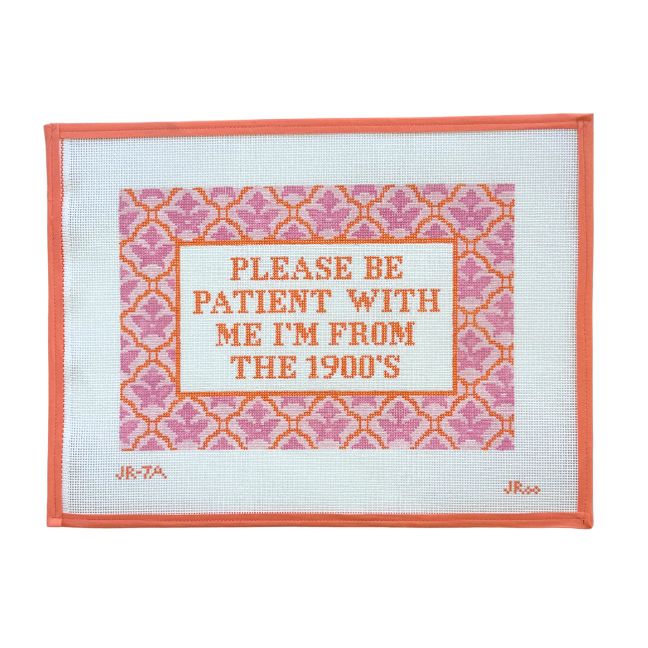 Pink 1900s Pillow Needlepoint Canvas