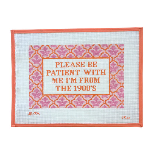 Pink 1900s Pillow Needlepoint Canvas