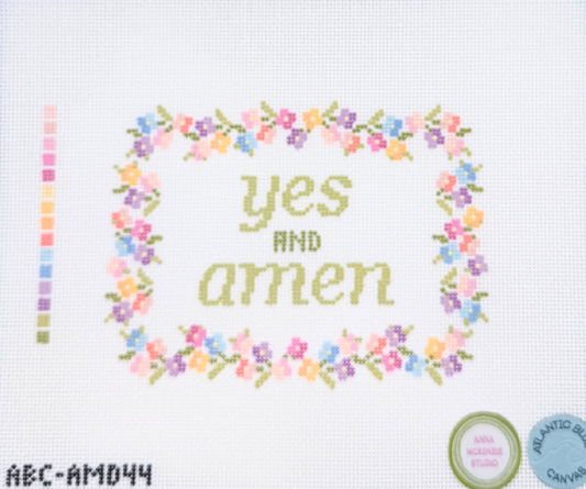Yes and Amen Needlepoint Canvas