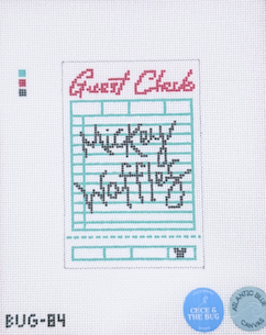 Waffles Guest Check Needlepoint Canvas