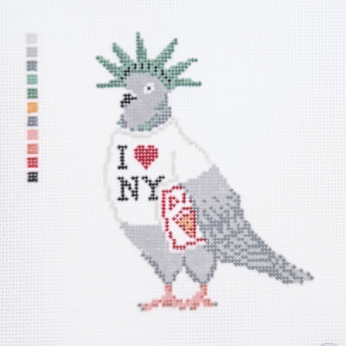 NYC Pigeon Needlepoint Canvas