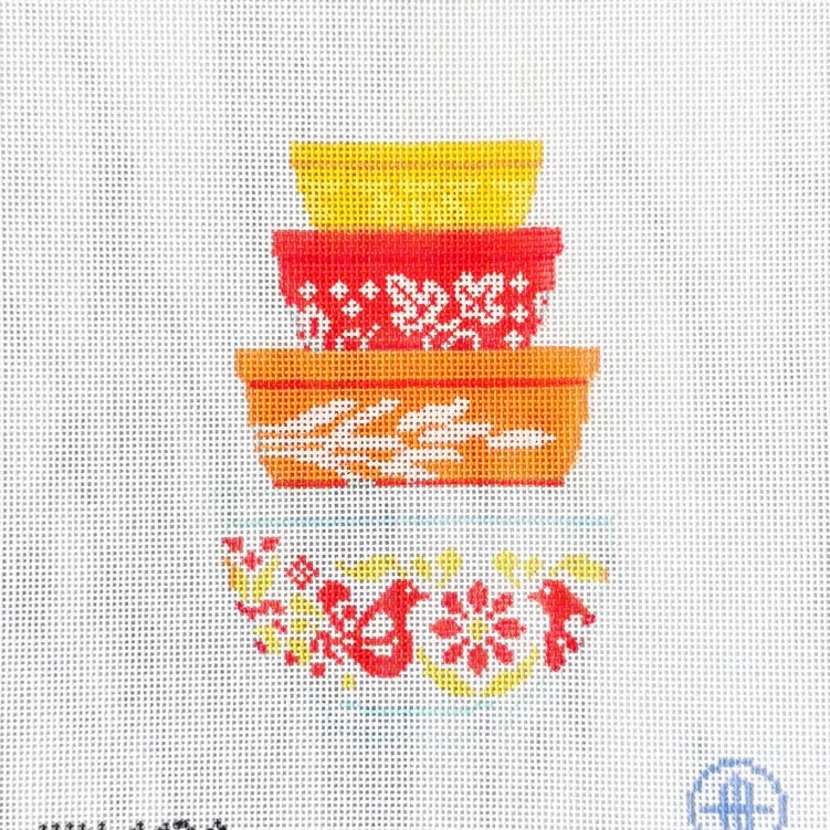 Vintage Mixing Bowls - Autumn Needlepoint Canvas