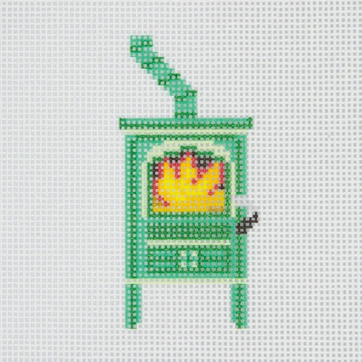 Wood Burning Stove Needlepoint Canvas