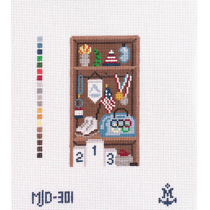 Winter Olympic Locker Needlepoint Canvas
