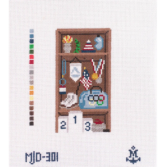 Winter Olympic Locker Needlepoint Canvas