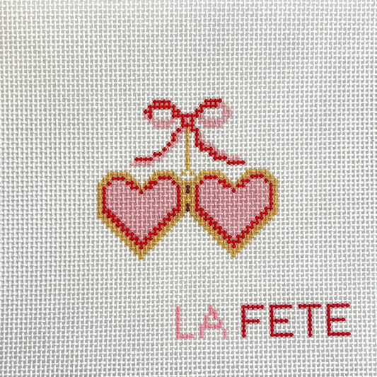 Heart Locket Needlepoint Canvas