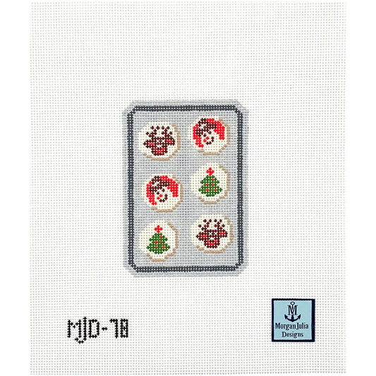 Christmas Slice and Bake Cookies Needlepoint Canvas