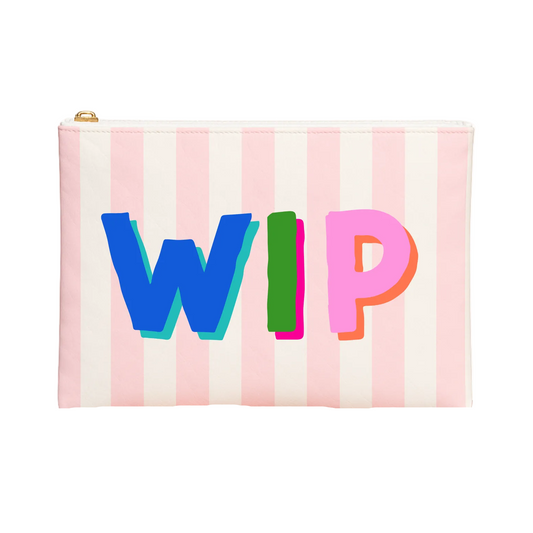Pink Stripe WIP Project Bag