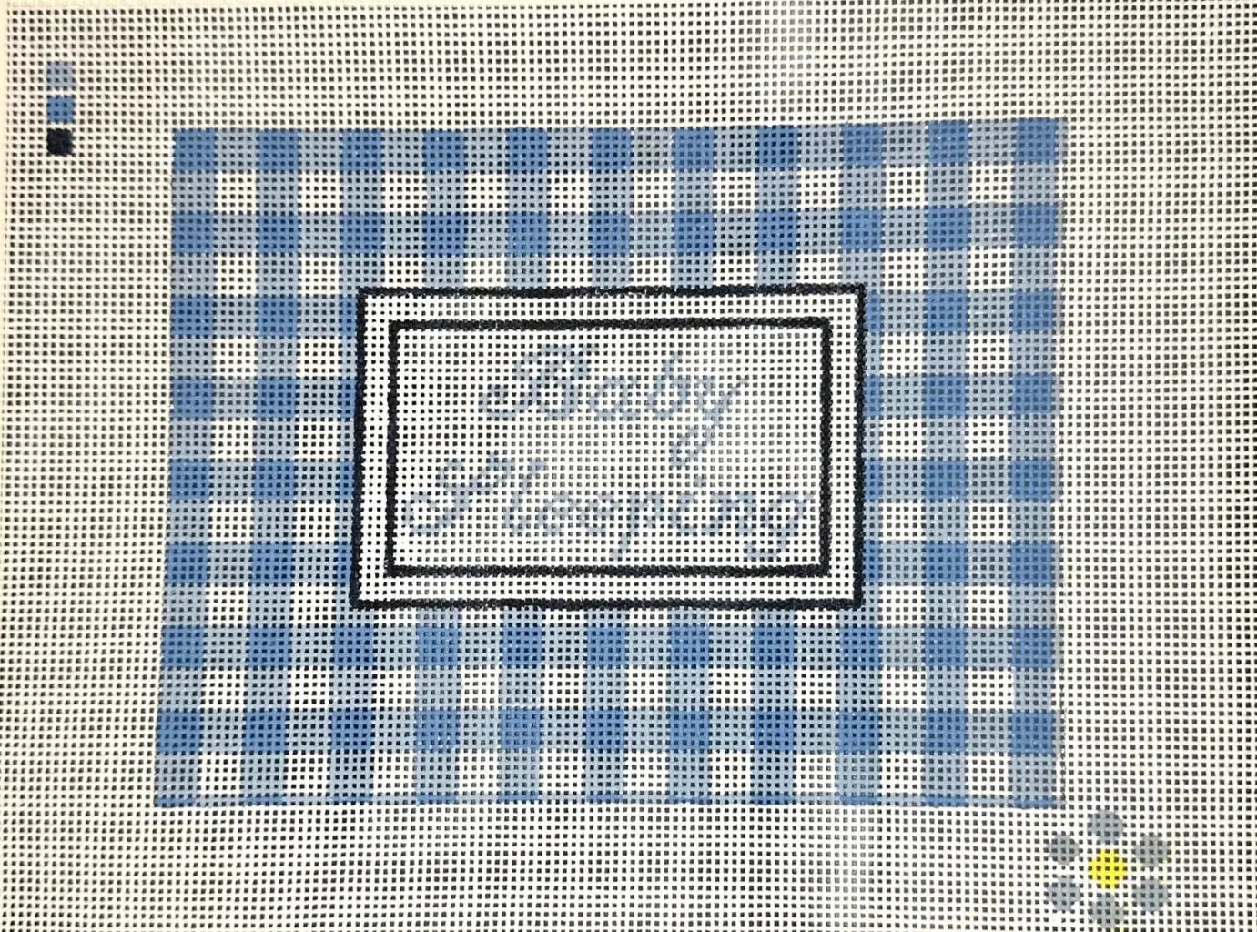 Gingham Baby Sleeping Needlepoint Canvas