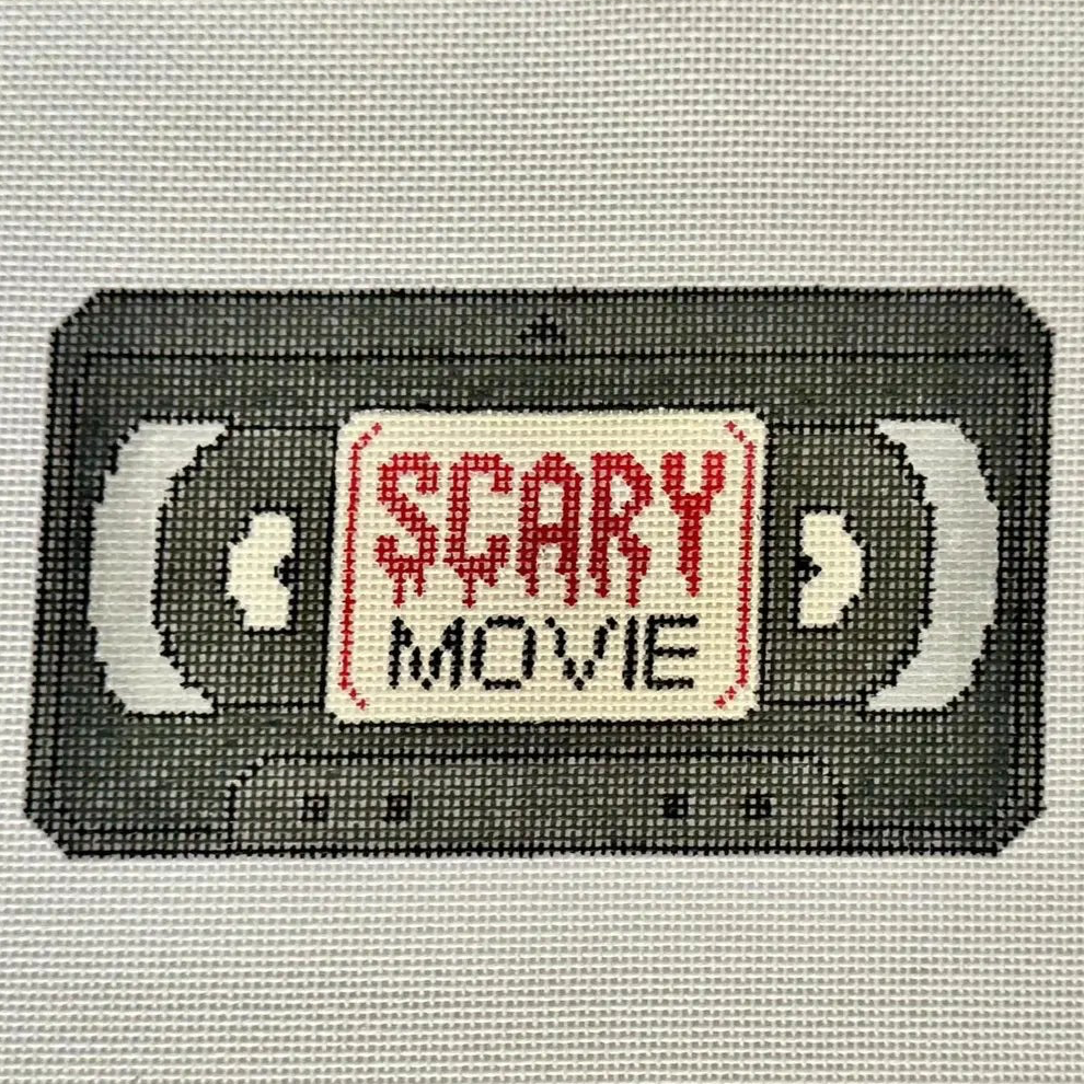 Scary Movie VHS Needlepoint Canvas