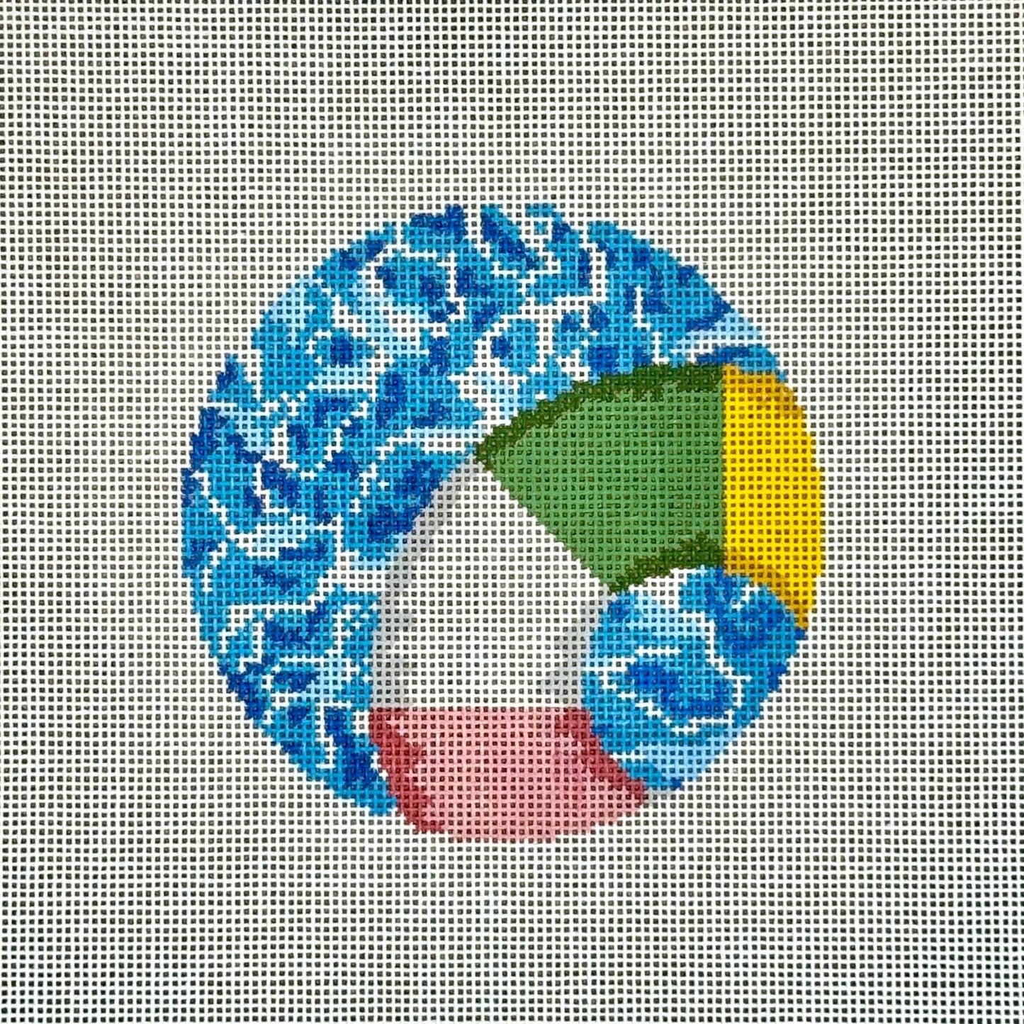 Classic Pool Float Round Needlepoint Canvas