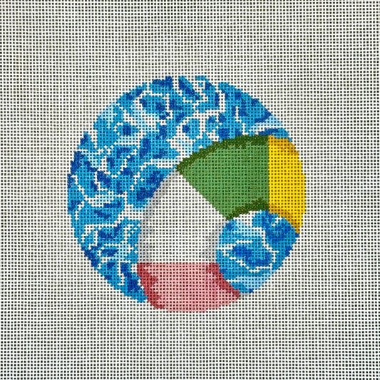 Classic Pool Float Round Needlepoint Canvas