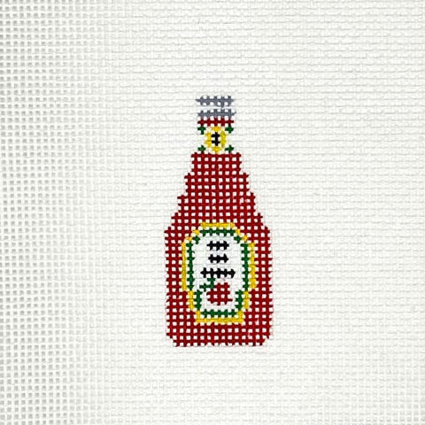 Mini Ketchup Needlepoint Canvas