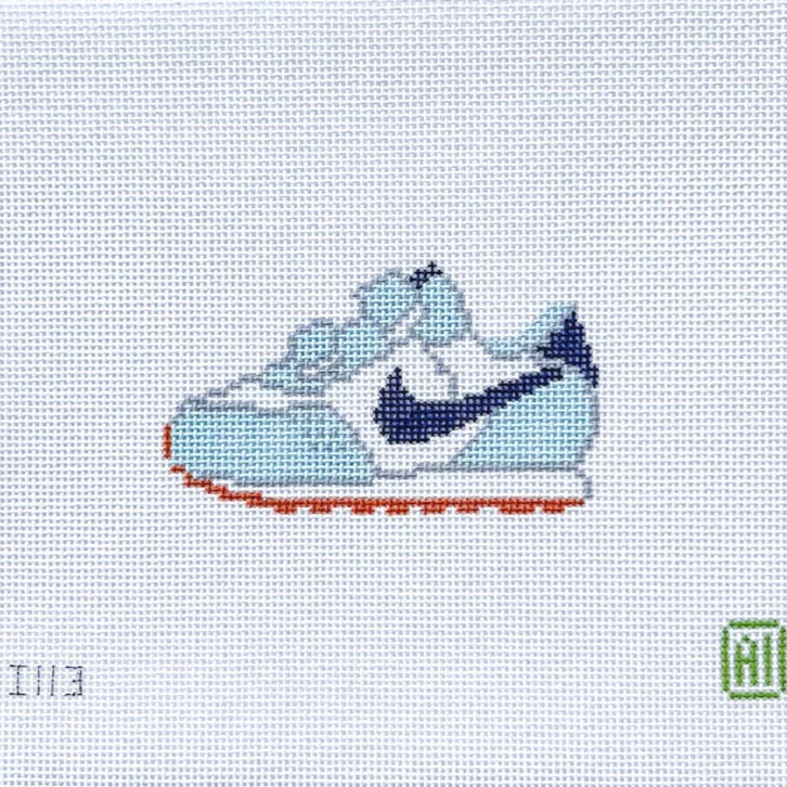 Blue Baby's First Sneaker Needlepoint Canvas