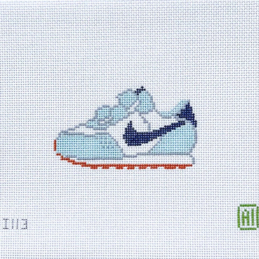 Blue Baby's First Sneaker Needlepoint Canvas