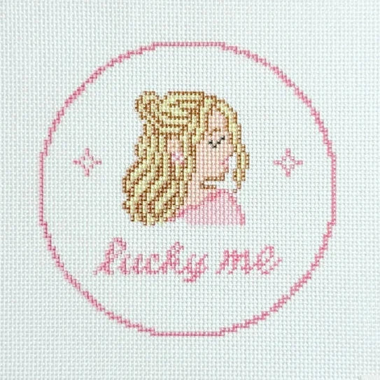 Lucky Me Round Needlepoint Canvas