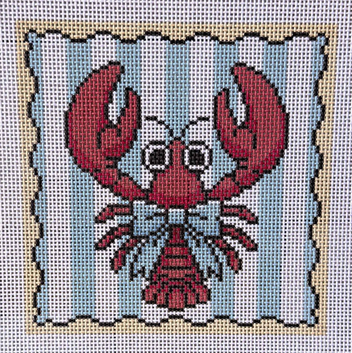 Jacques the Lobster Dressed for Dining Needlepoint Canvas
