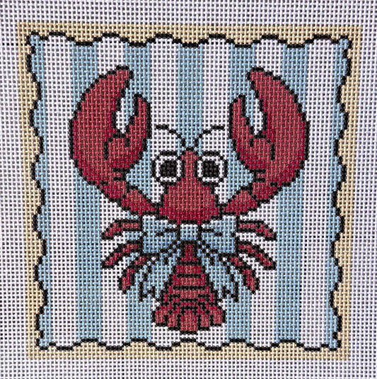 Jacques the Lobster Dressed for Dining Needlepoint Canvas