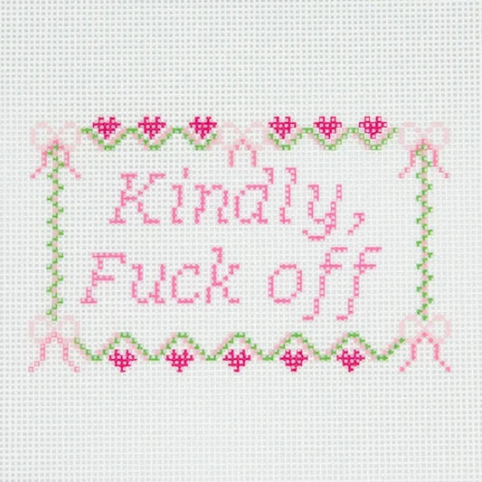 Kindly F Off Needlepoint Canvas