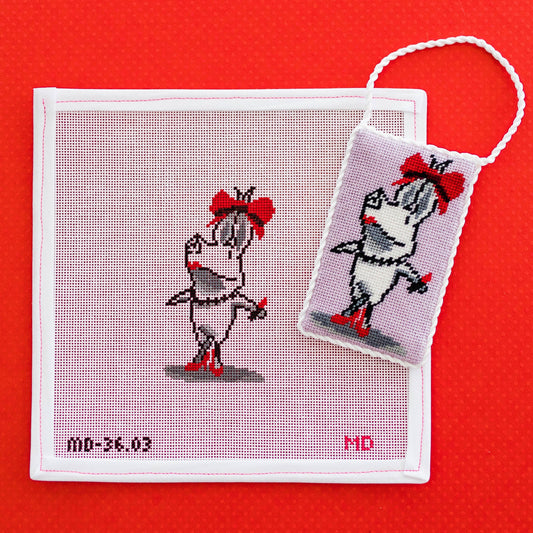 Lipstick on a Pig Needlepoint Canvas