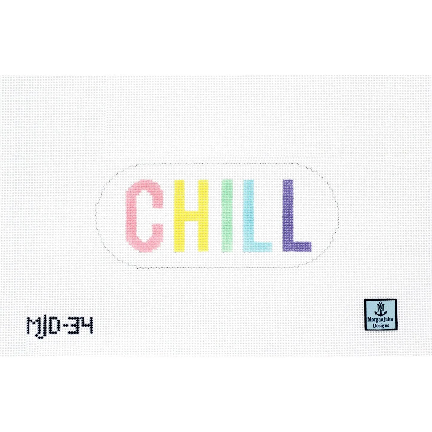 Pastel Chill Pill Needlepoint Canvas