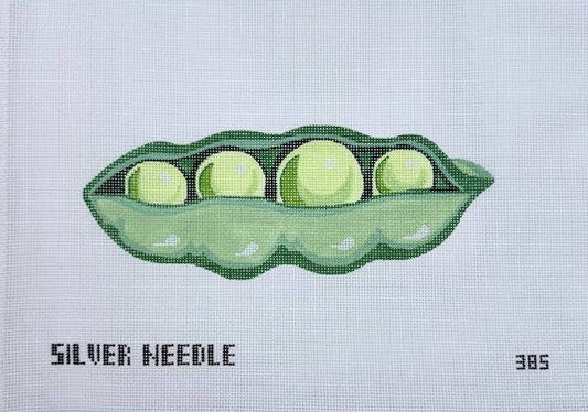 Peapod Needlepoint Canvas (Large Ornament Size)