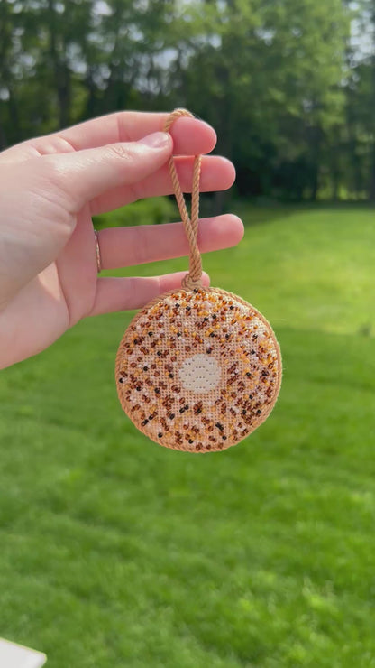 Multi-Piece 3D Everything Bagel Needlepoint Canvas