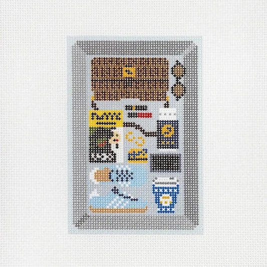New York City Airport Bin Needlepoint Canvas