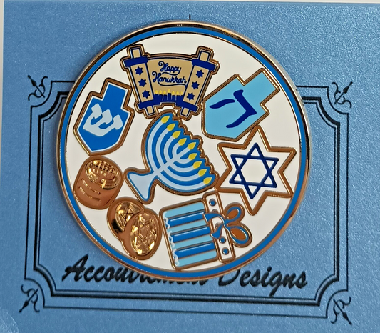 Hannukah Cookies Round Needle Minder