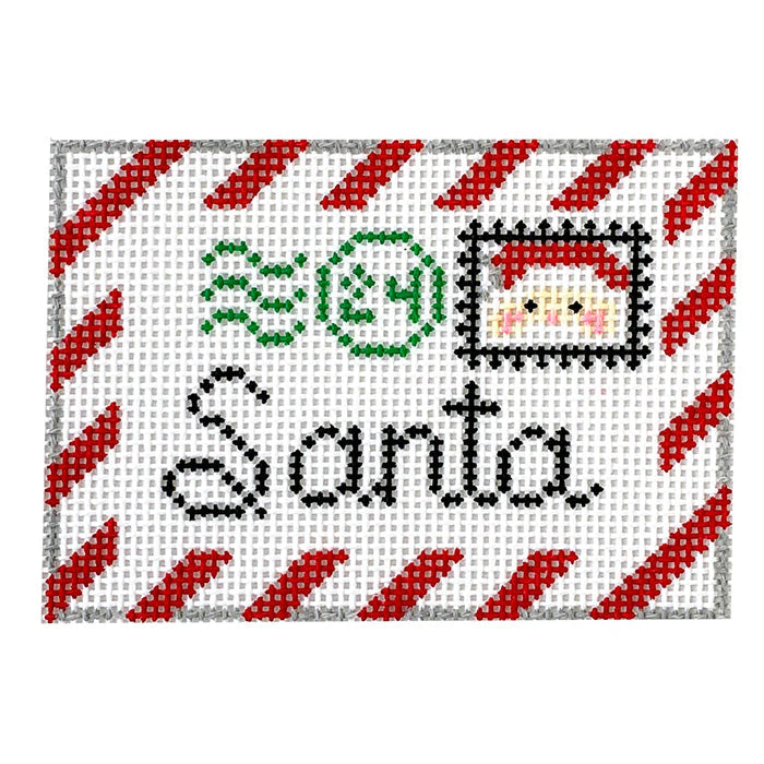 Santa Letter Luggage Tag Needlepoint Canvas