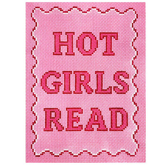 Hot Girls Read Needlepoint Canvas