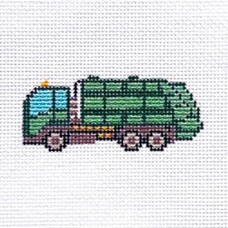 Mini Trash Truck Needlepoint Canvas