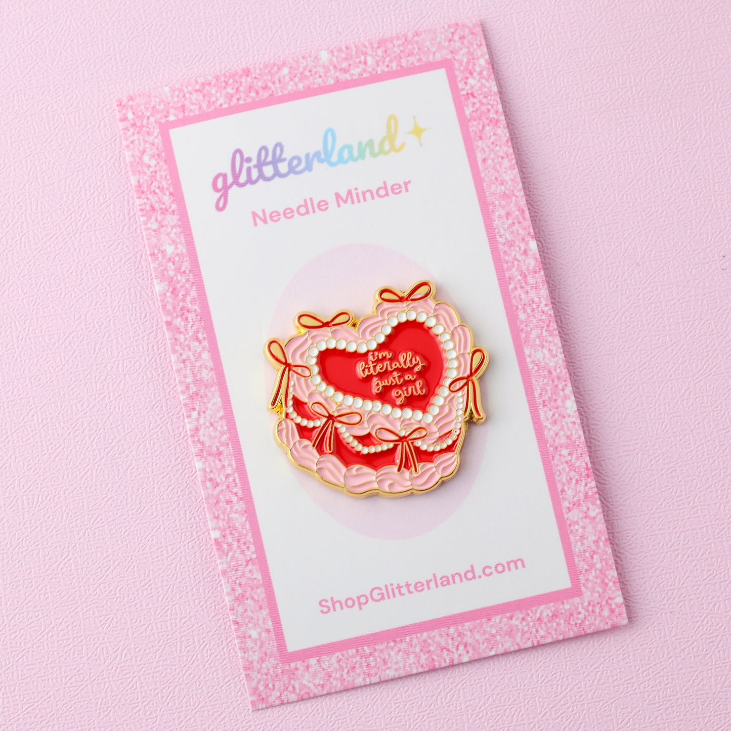 Just a Girl Cake Needle Minder