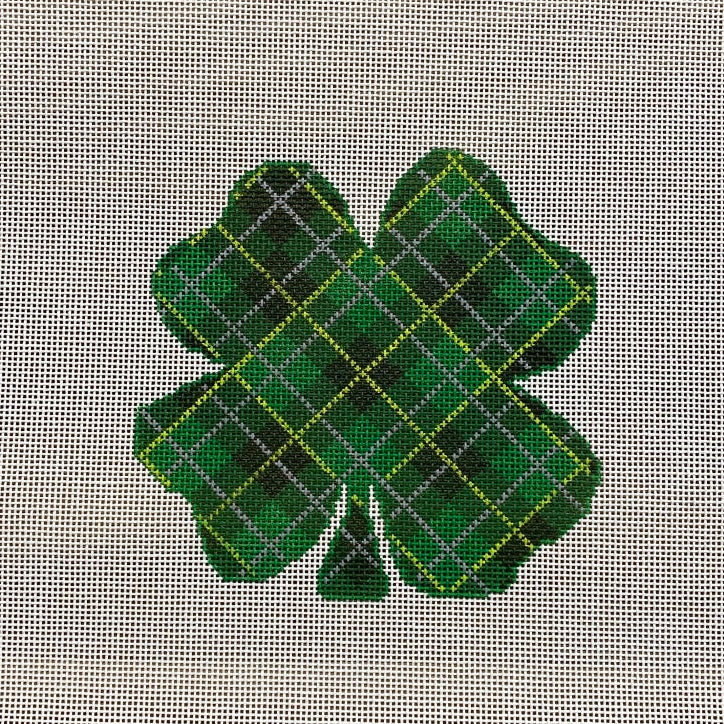 Plaid Shamrock Needlepoint Canvas