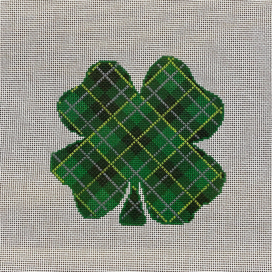 Plaid Shamrock Needlepoint Canvas